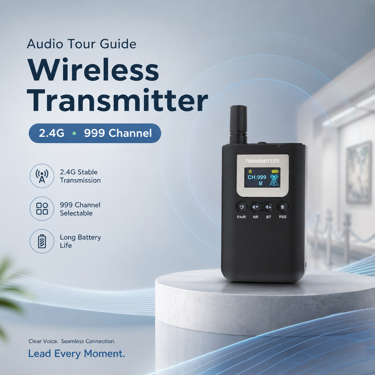 Foto Audio Tour Guide Wireless Transmitter 2.4G Alat