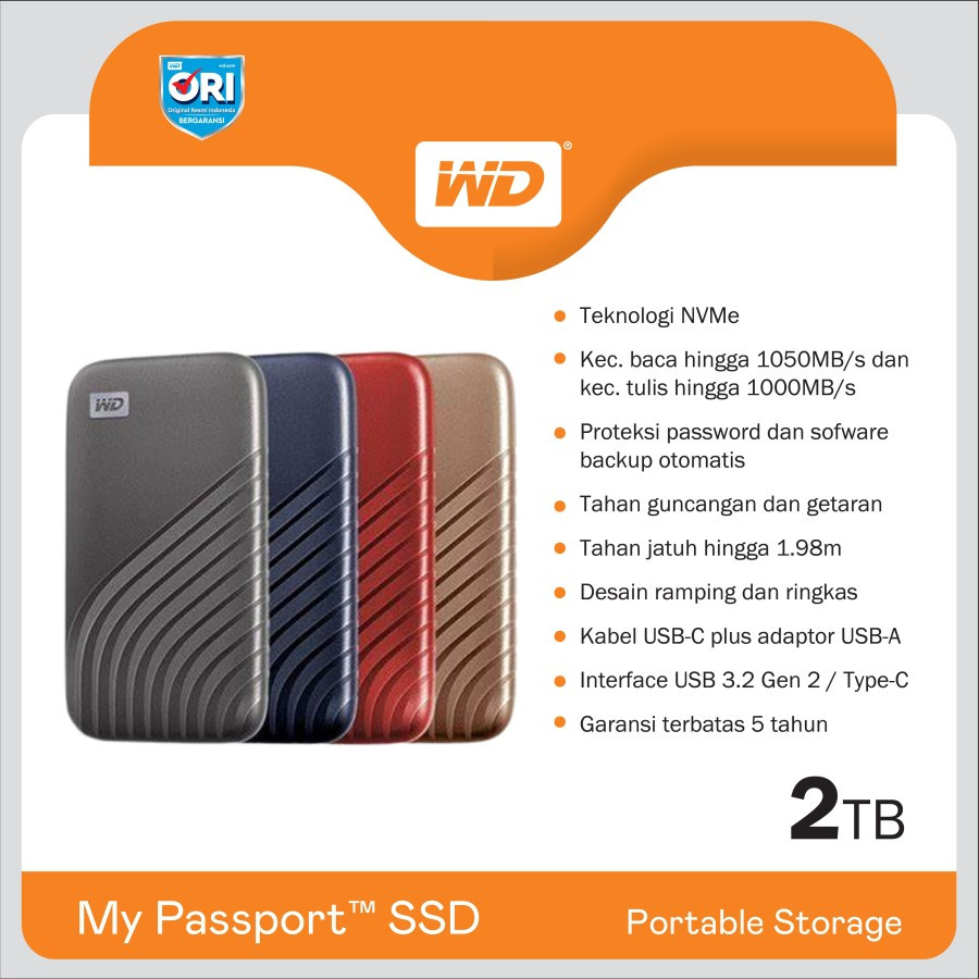 Foto Jual Jual Western Digital WD My Passport SSD 2TB - Shopee